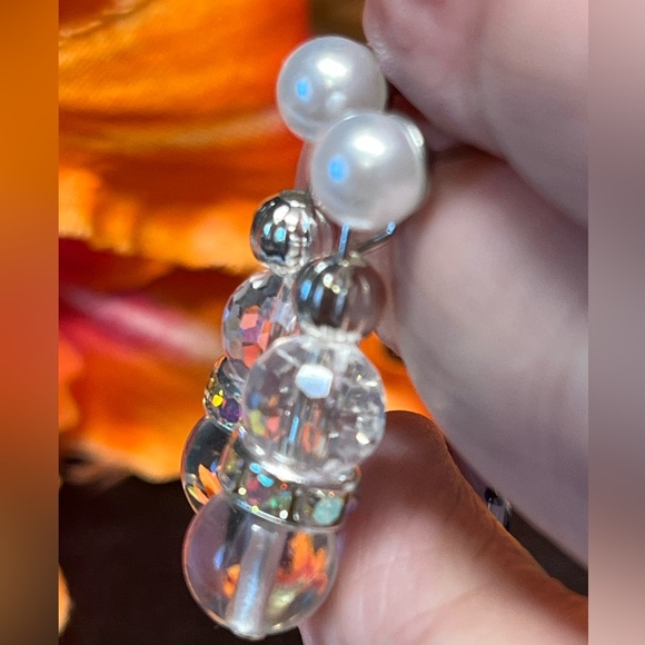 pearl stud and Swarovski earrings-classics! - Picture 6 of 10